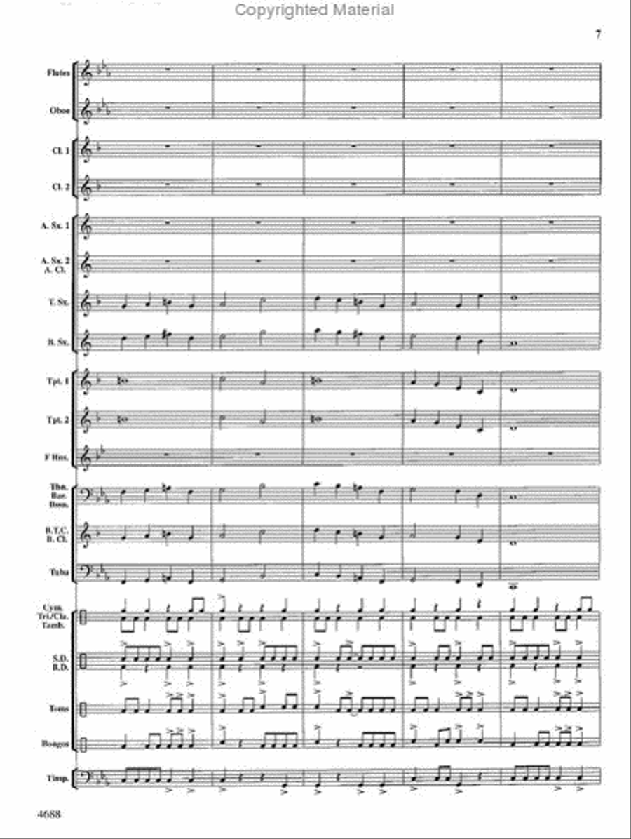 Tribal Drums Tribal Drums Concert Band scores gallery preview page 7