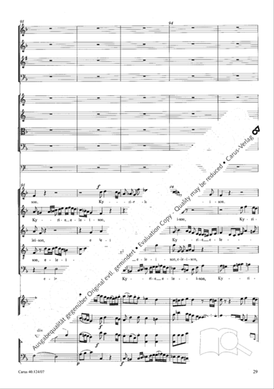 Kyrie in d + Herr Gott, dich loben wir Orchestra scores gallery preview page 30
