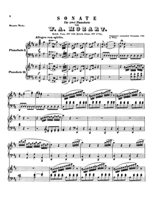 Book cover for Mozart: Fugue (K. 426) and Sonata (K. 448) (Urtext)