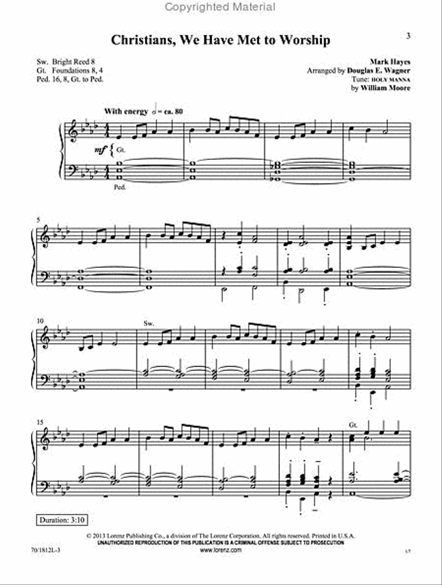 Mark Hayes: Hymns for Organ Organ Solo scores gallery preview page 2