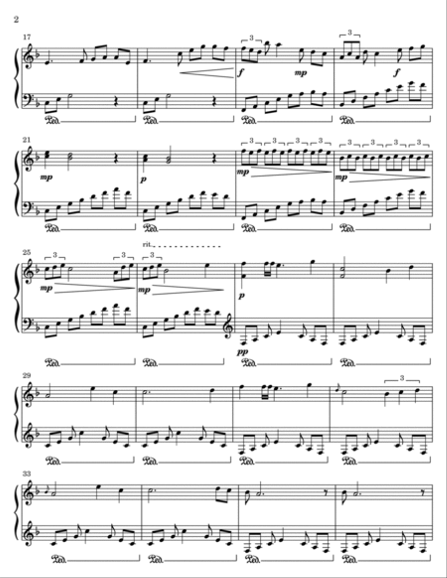 Guilty Daydream Piano Solo scores gallery preview page 2