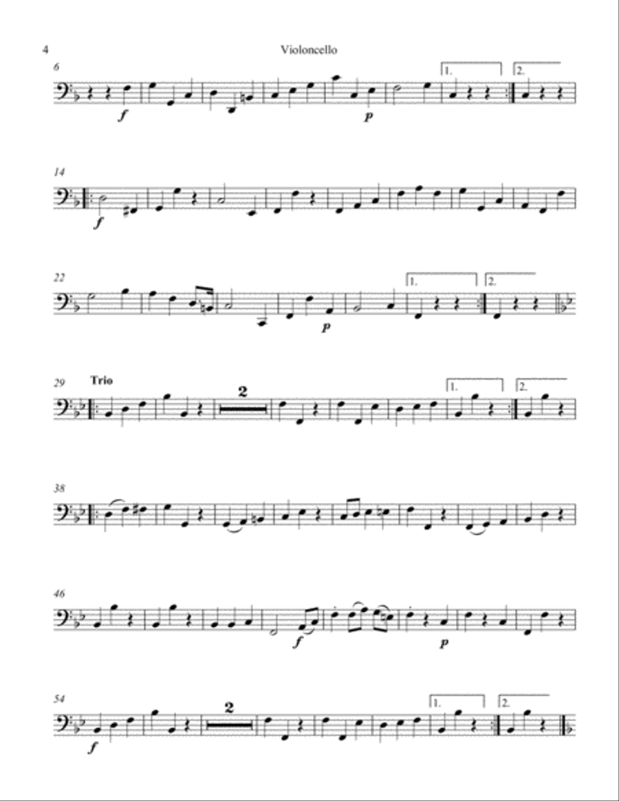 Quartet #4 Op. 20 in F Major String Quartet scores gallery preview page 4