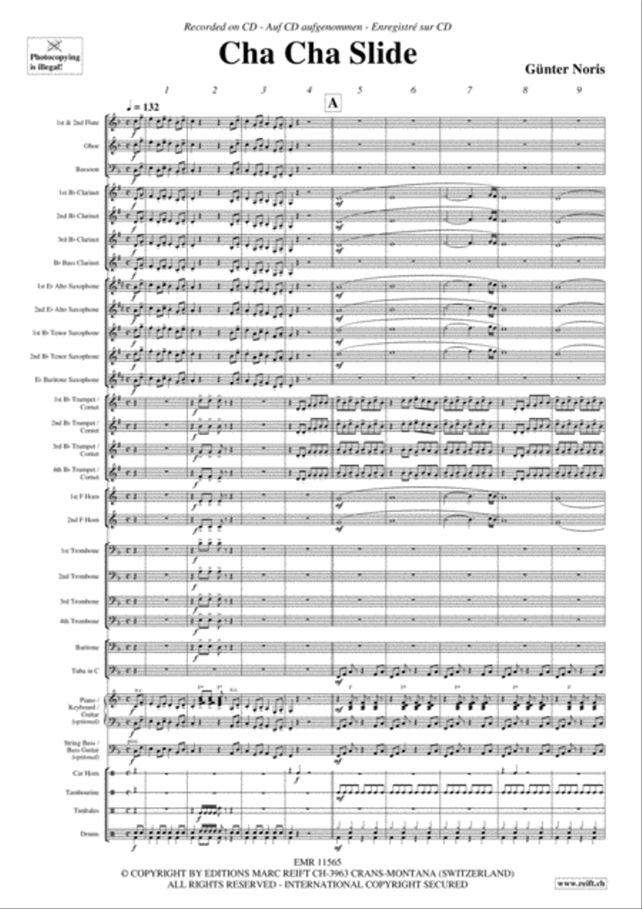 Cha Cha Slide Concert Band scores gallery preview page 4