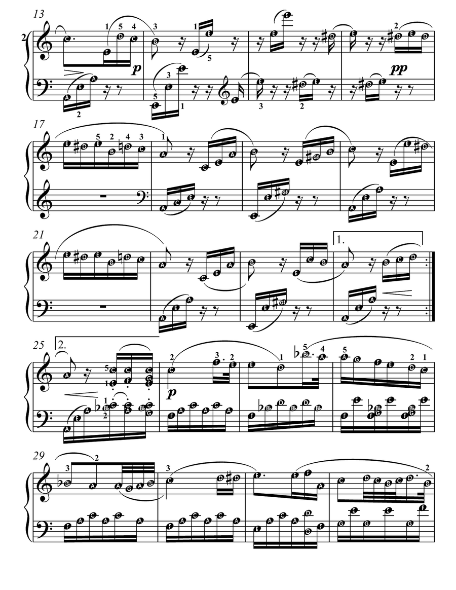 Fur Elise Intermediate Piano Sheet Music Easy Piano scores gallery preview page 3