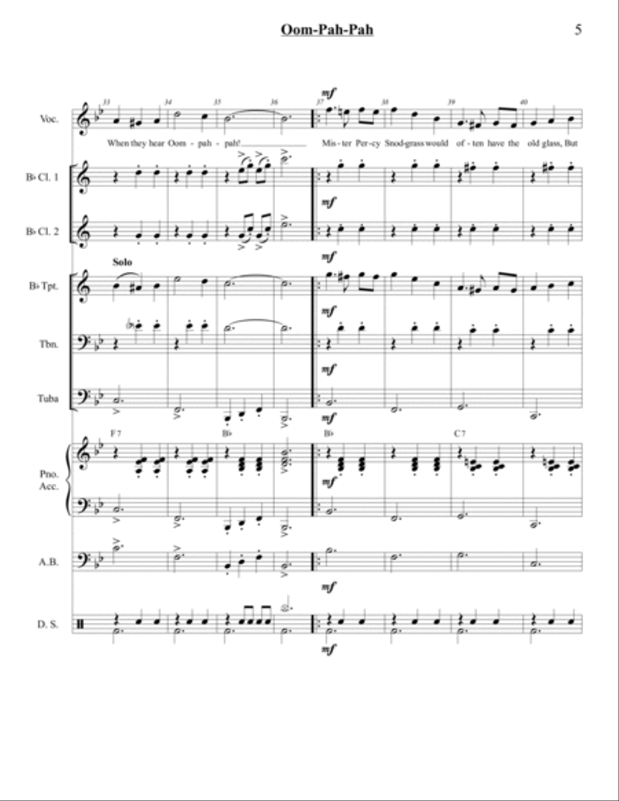 Oom-pah-pah Small Ensemble scores gallery preview page 5