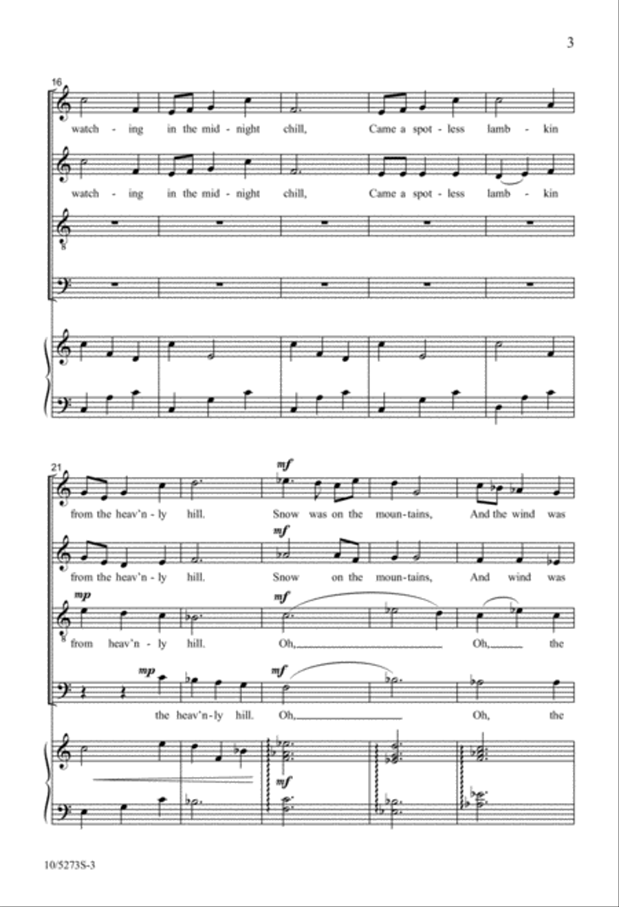 The Golden Rose Carol 4-Part scores gallery preview page 3