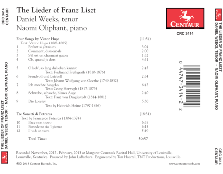 The Lieder of Franz Liszt