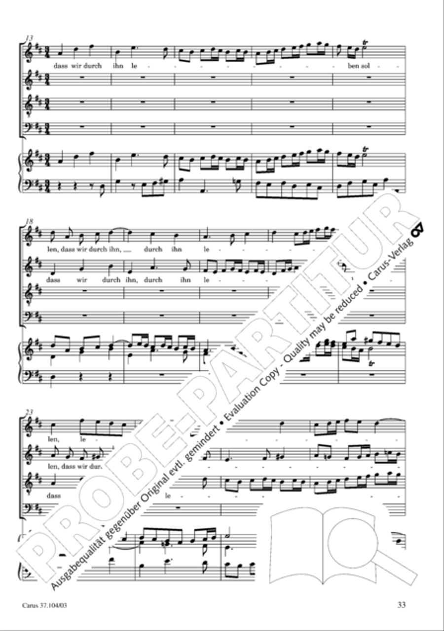 Ein Lammlein geht und tragt die Schuld 4-Part scores gallery preview page 34
