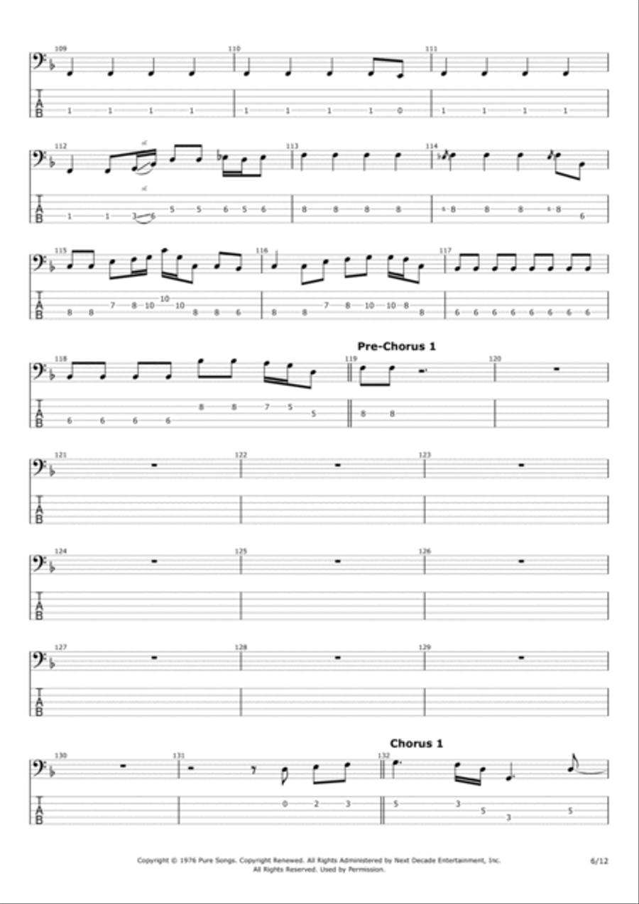 Foreplay/long Time Bass Guitar scores gallery preview page 6