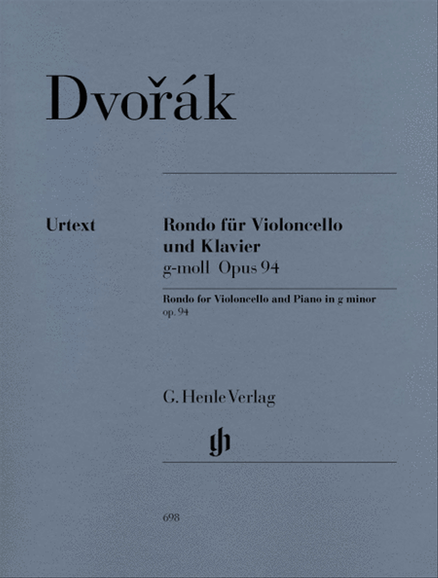 Rondo for Violoncello and Piano G minor Op. 94 by Antonin Dvorak Piano Accompaniment - Sheet Music
