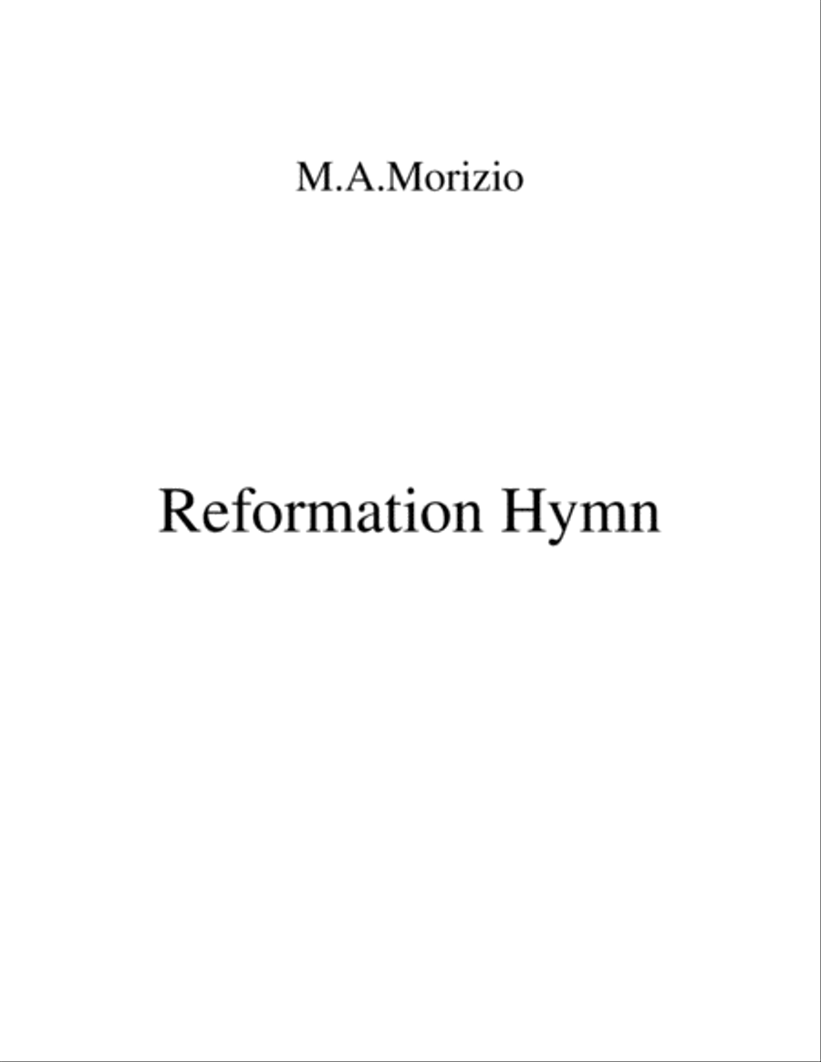 REFORMATION HYMN (SATB) 4-Part scores gallery preview page 1