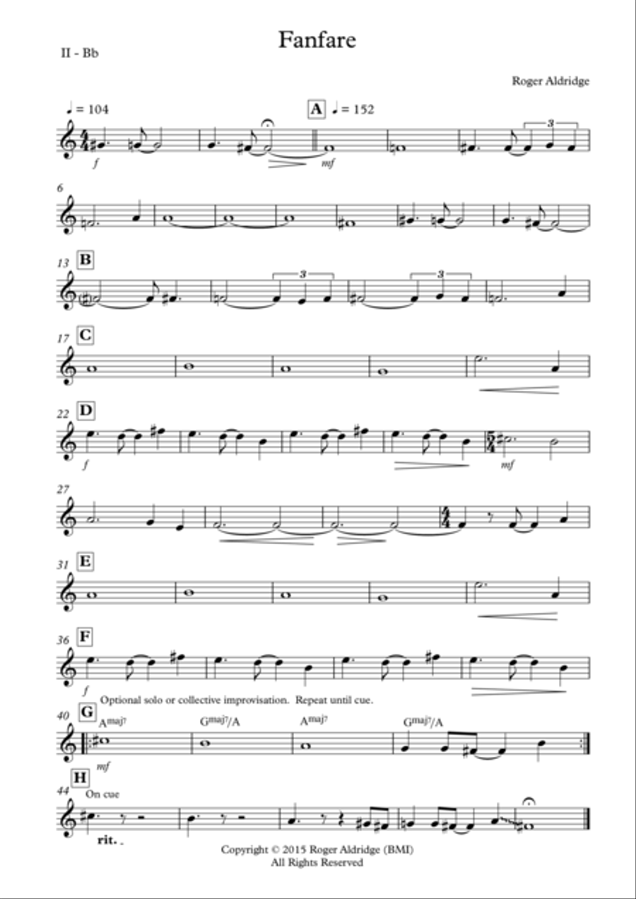 Fanfare Parts Jazz Ensemble scores gallery preview page 5