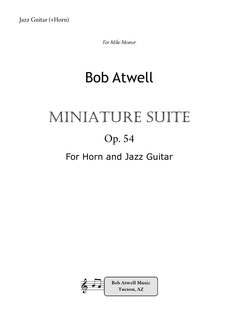 Miniature Suite Horn scores gallery preview page 1