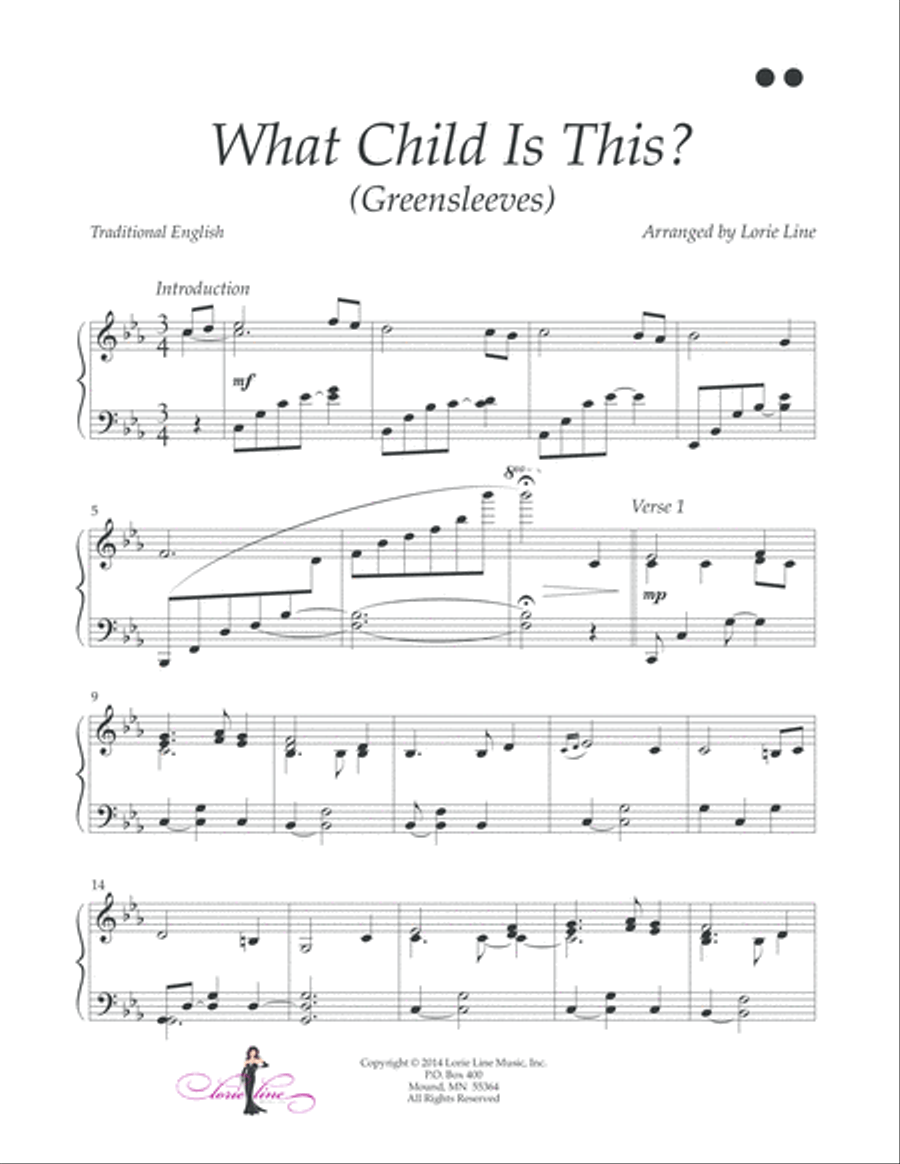 What Child Is This? Piano Solo scores gallery preview page 2