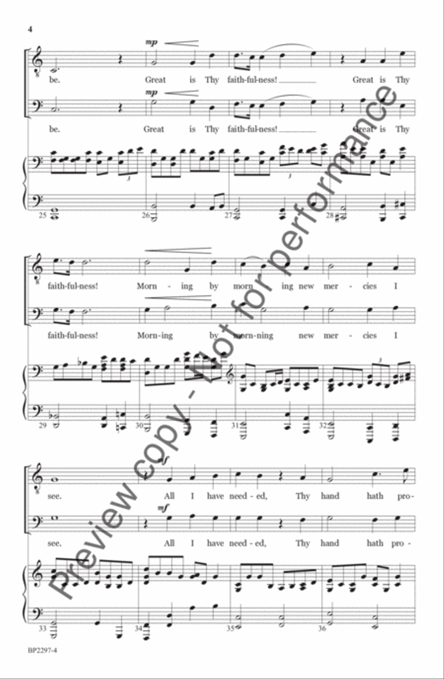 Great Is Thy Faithfulness - Forrest - TTBB TTBB scores gallery preview page 5