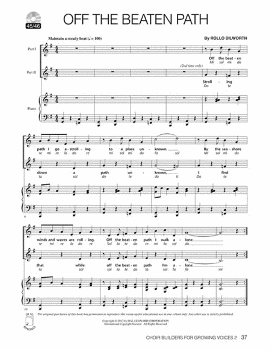 Choir Builders for Growing Voices 2 Choir scores gallery preview page 7