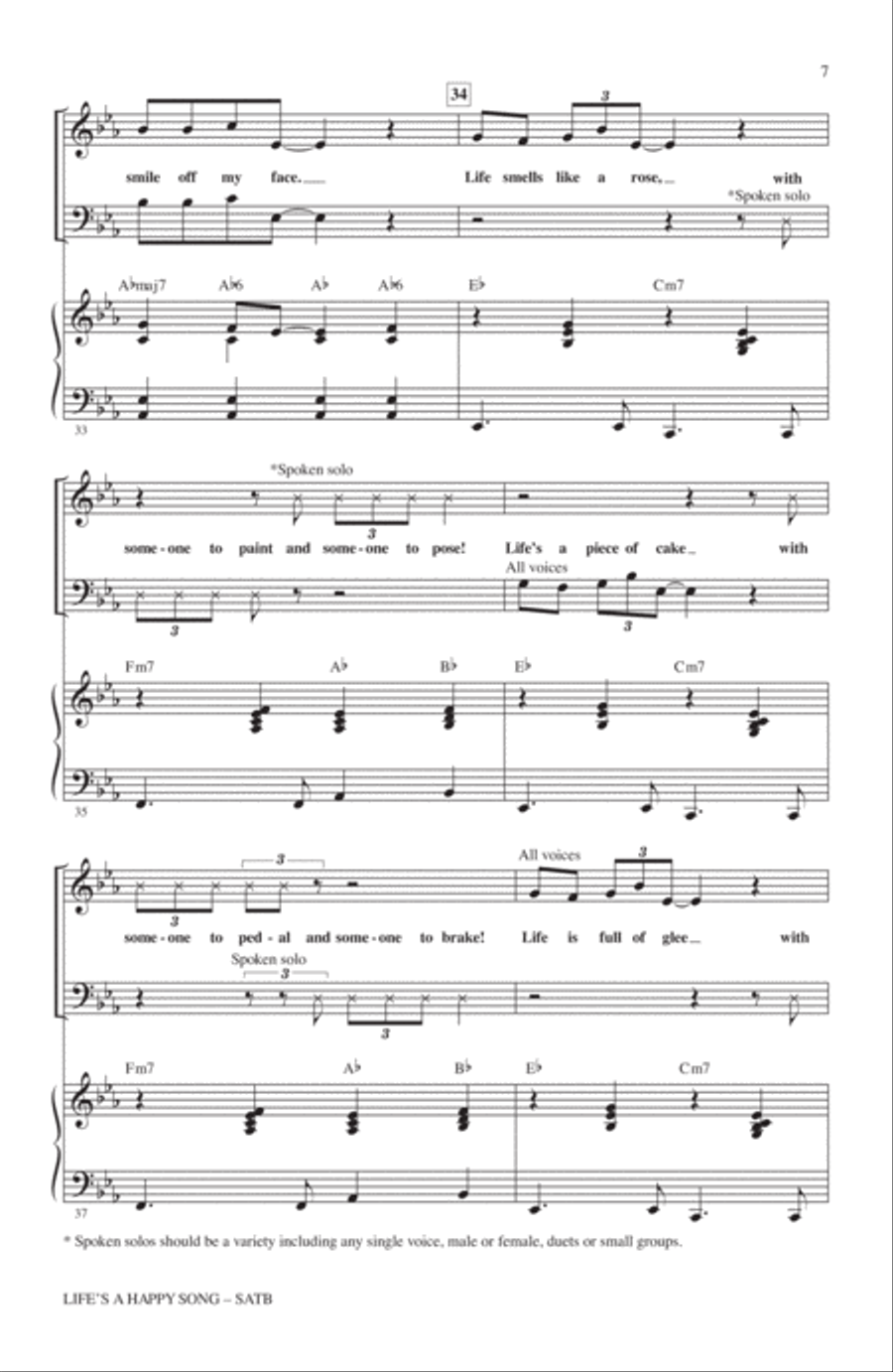 Life's A Happy Song 4-Part scores gallery preview page 6