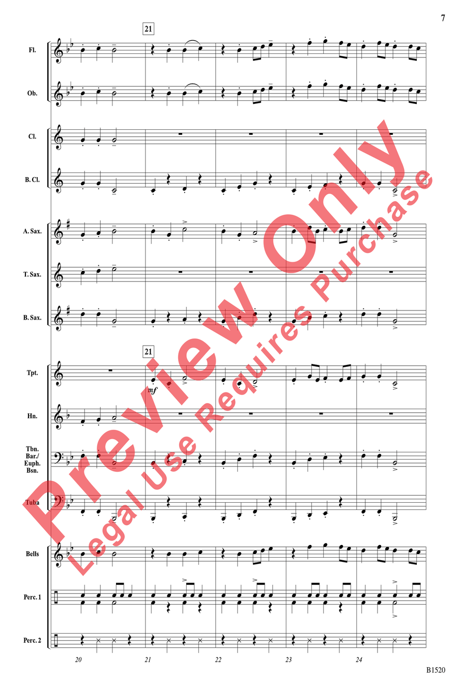 Shepherd's Hey Concert Band scores gallery preview page 7