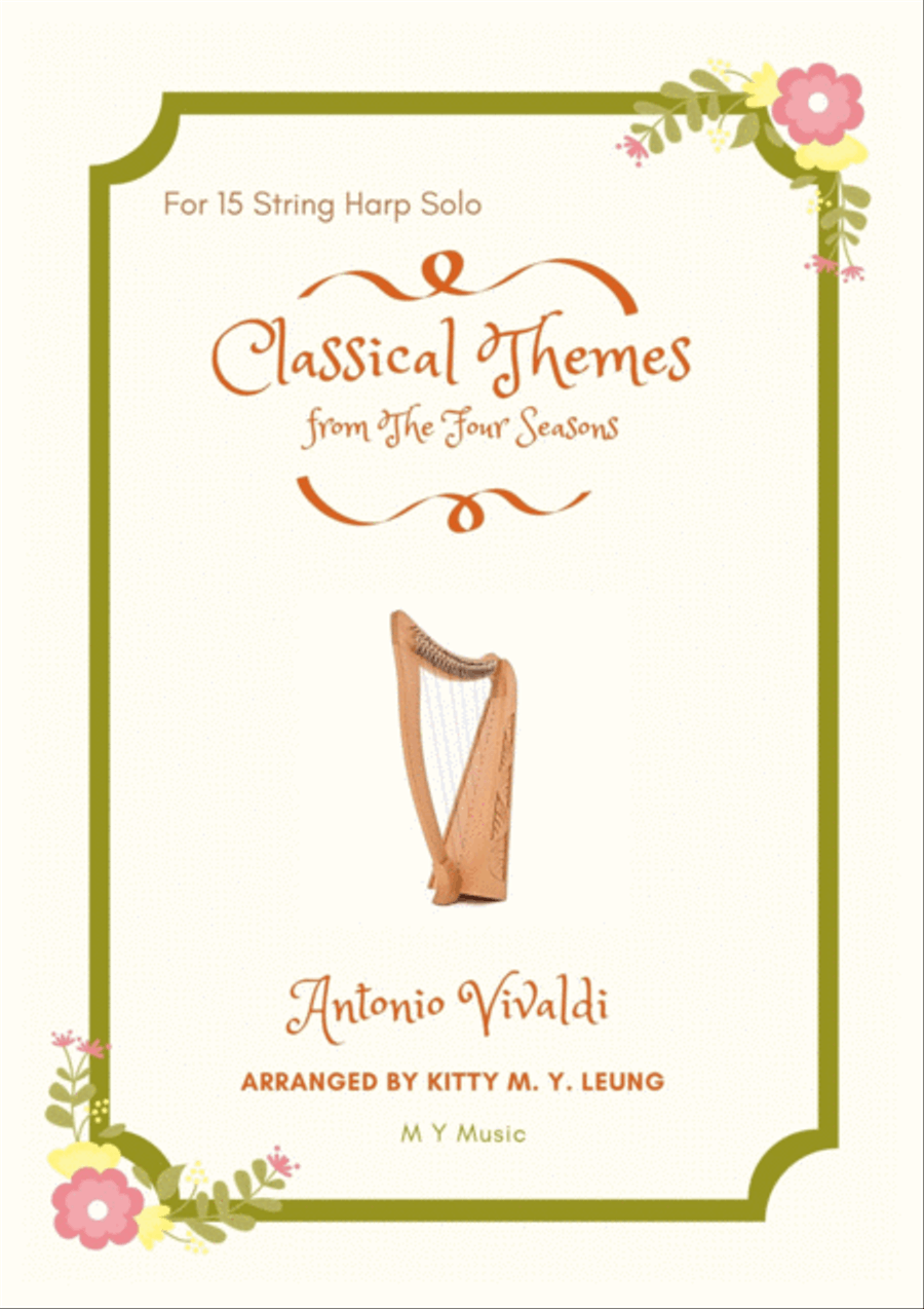 Classical Themes for The Four Seasons - 15 String Harp Harp scores gallery preview page 1