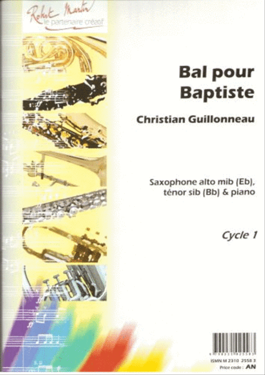 Bal pour Baptiste, alto ou ténor Saxophone scores gallery preview page 1