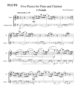 Five Pieces for Flute and Clarinet