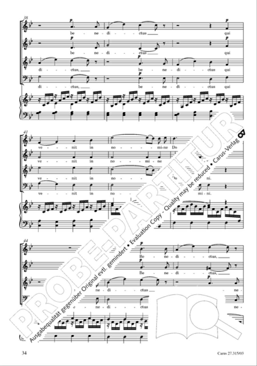 Requiem in C major 4-Part scores gallery preview page 35