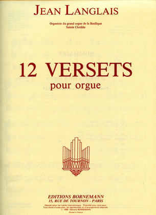 Book cover for 12 Versets (organ)