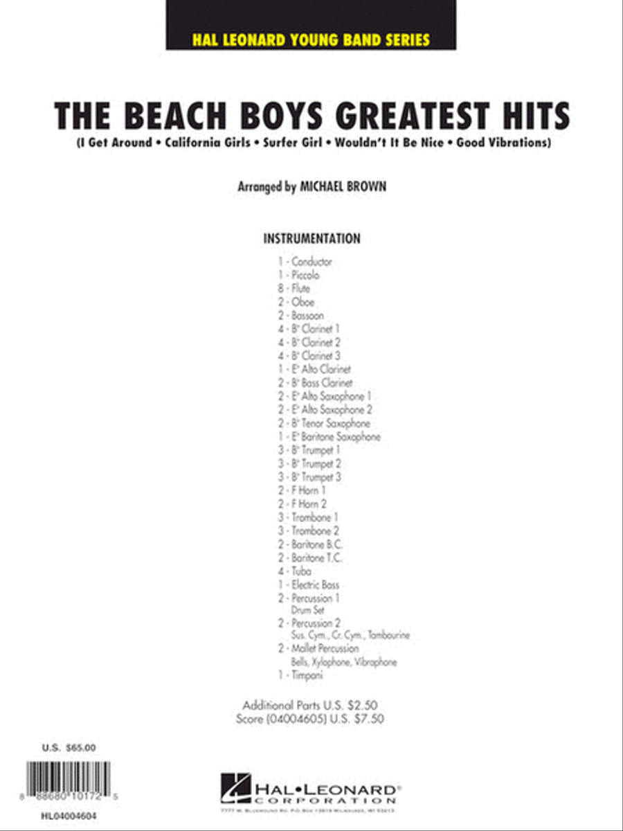 The Beach Boys Greatest Hits Concert Band scores gallery preview page 12