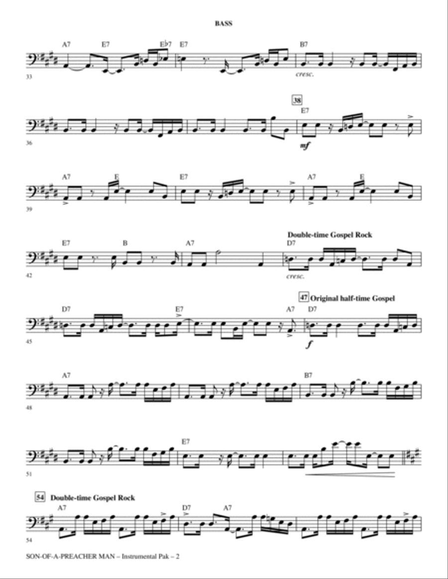 Son-of-a-Preacher Man - Bass Choir scores gallery preview page 2