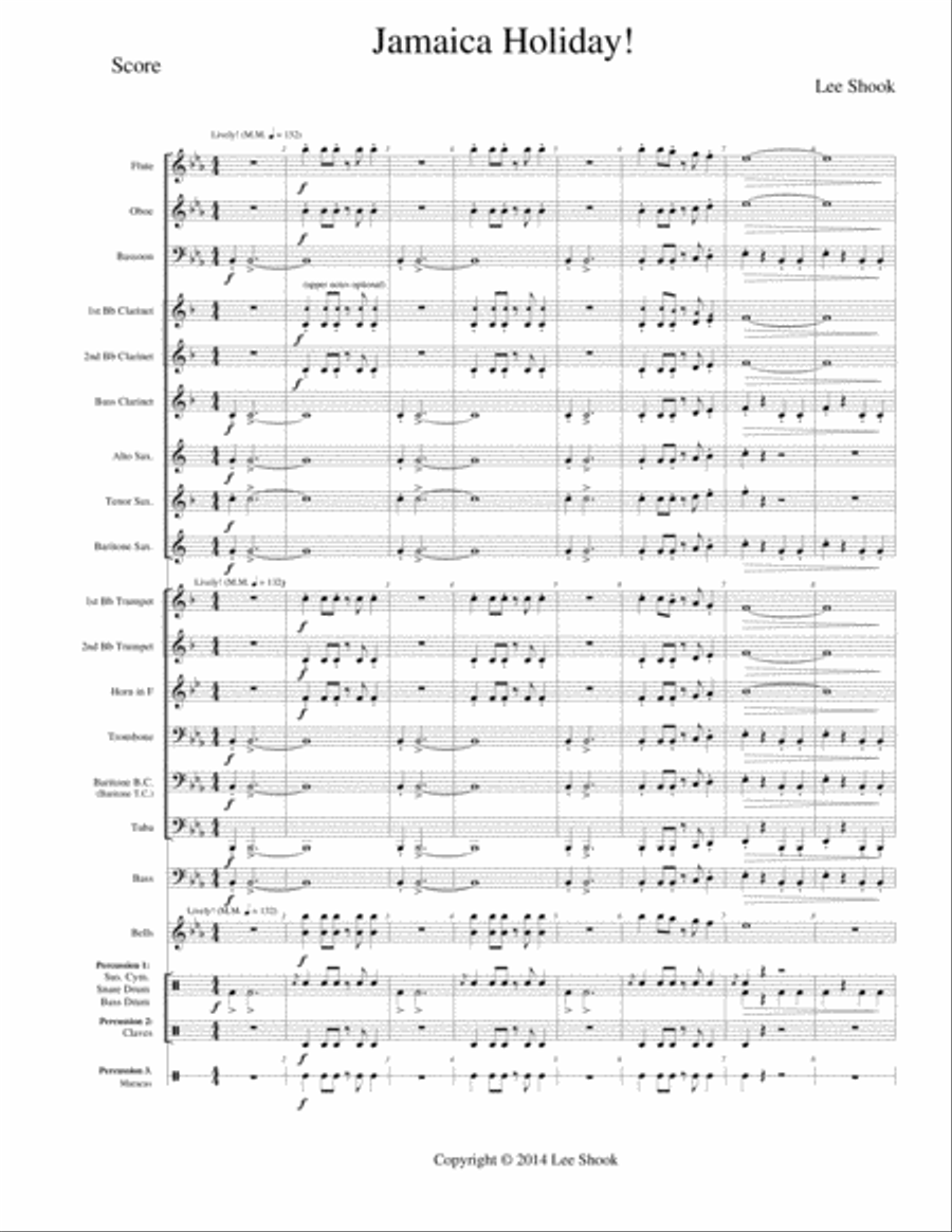 Jamaica Holiday Jamaica Holiday Concert Band scores gallery preview page 4