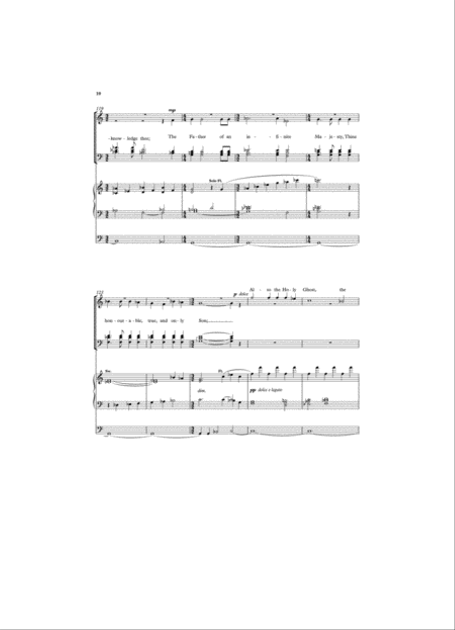 Winchester Te Deum 4-Part scores gallery preview page 8