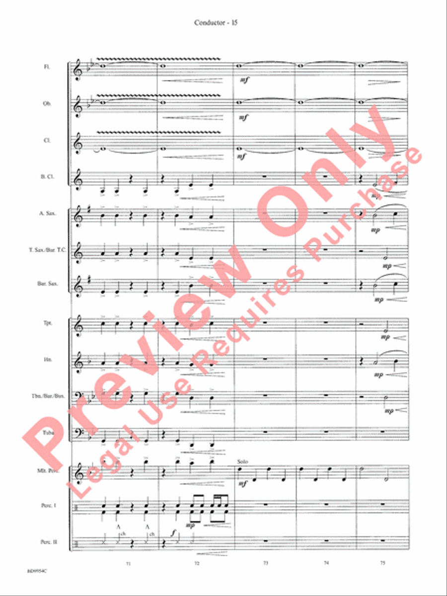 The Sound and the Fury Concert Band scores gallery preview page 18