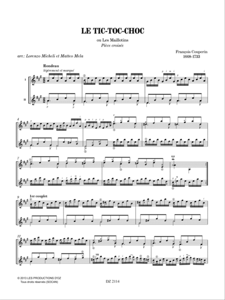 Le tic-toc-choc Classical Guitar scores gallery preview page 3