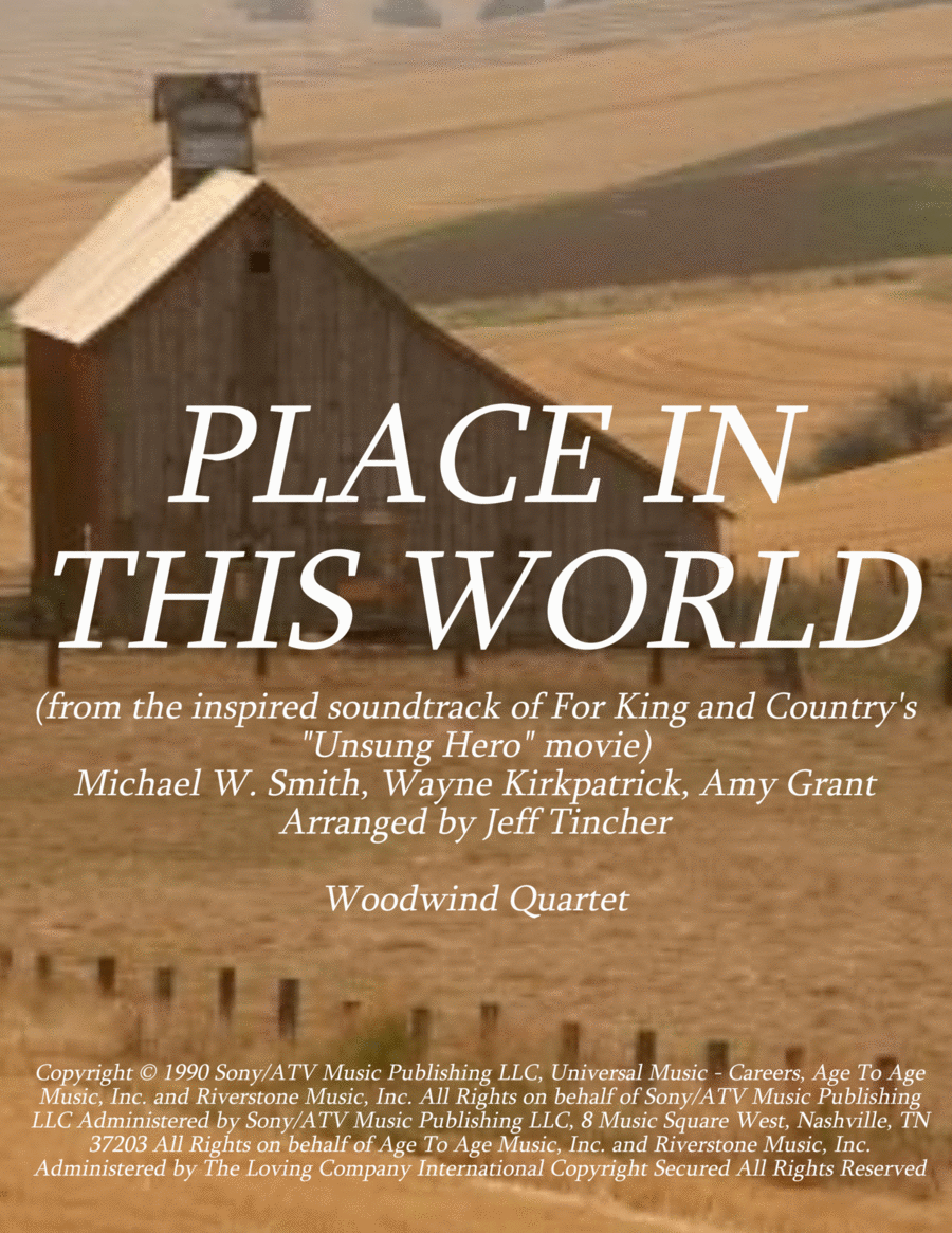 Place In This World Woodwind Quartet scores gallery preview page 1