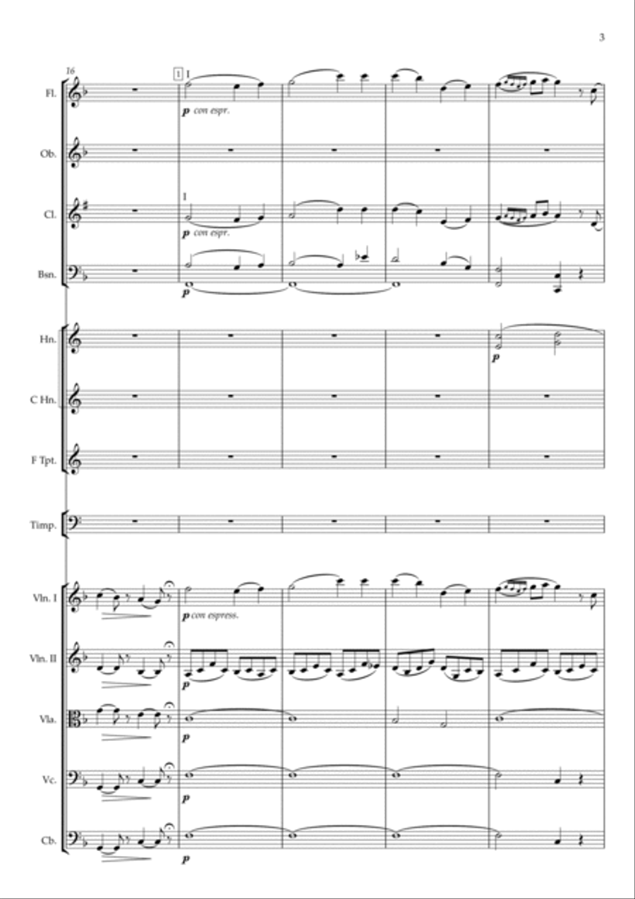Overture to the vaudeville 'Three Tens, or The New Two-day Adventure' Full Orchestra scores gallery preview page 3
