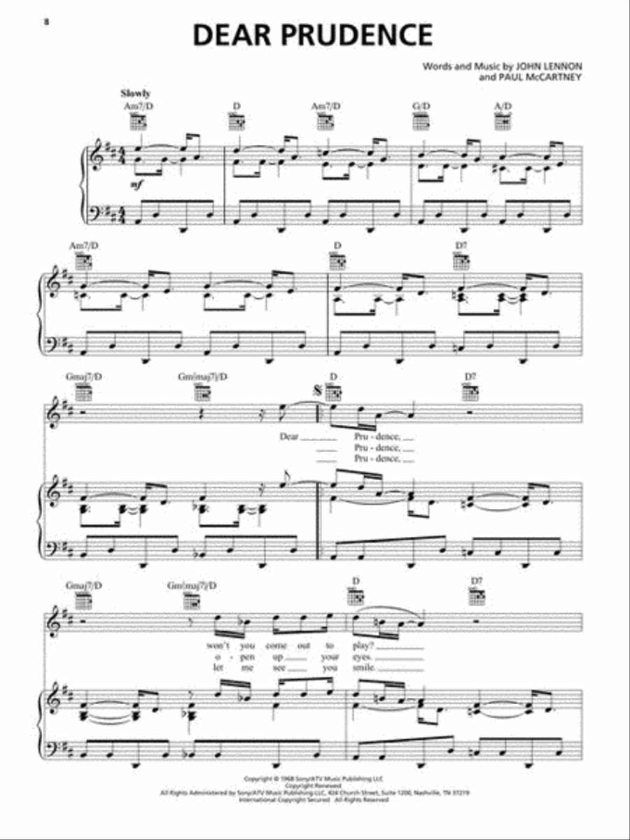 The Beatles – White Album Piano, Vocal, Guitar scores gallery preview page 7