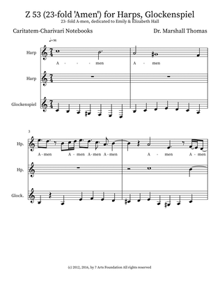 Z 53 (23-fold 'Amen') for Harps, Glockenspiel