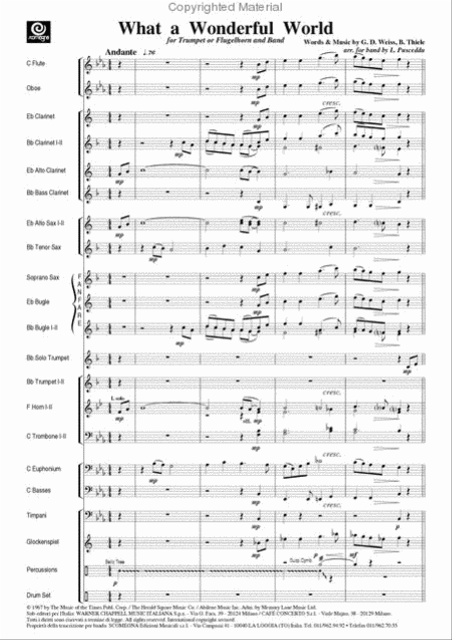 What a Wonderful World What a Wonderful World Concert Band scores gallery preview page 4