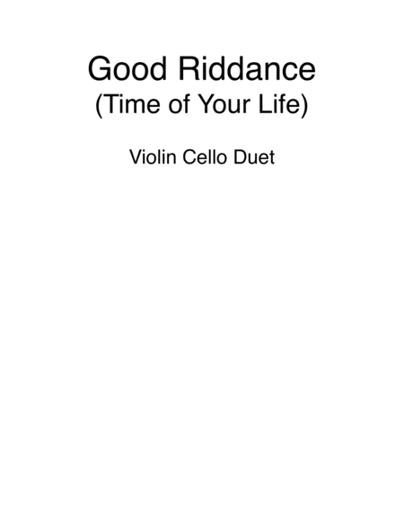Good Riddance (Time Of Your Life) image number null