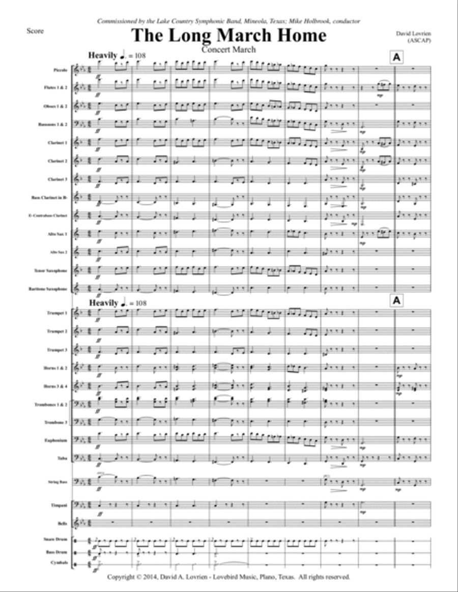 The Long March Home The Long March Home Concert Band scores gallery preview page 7