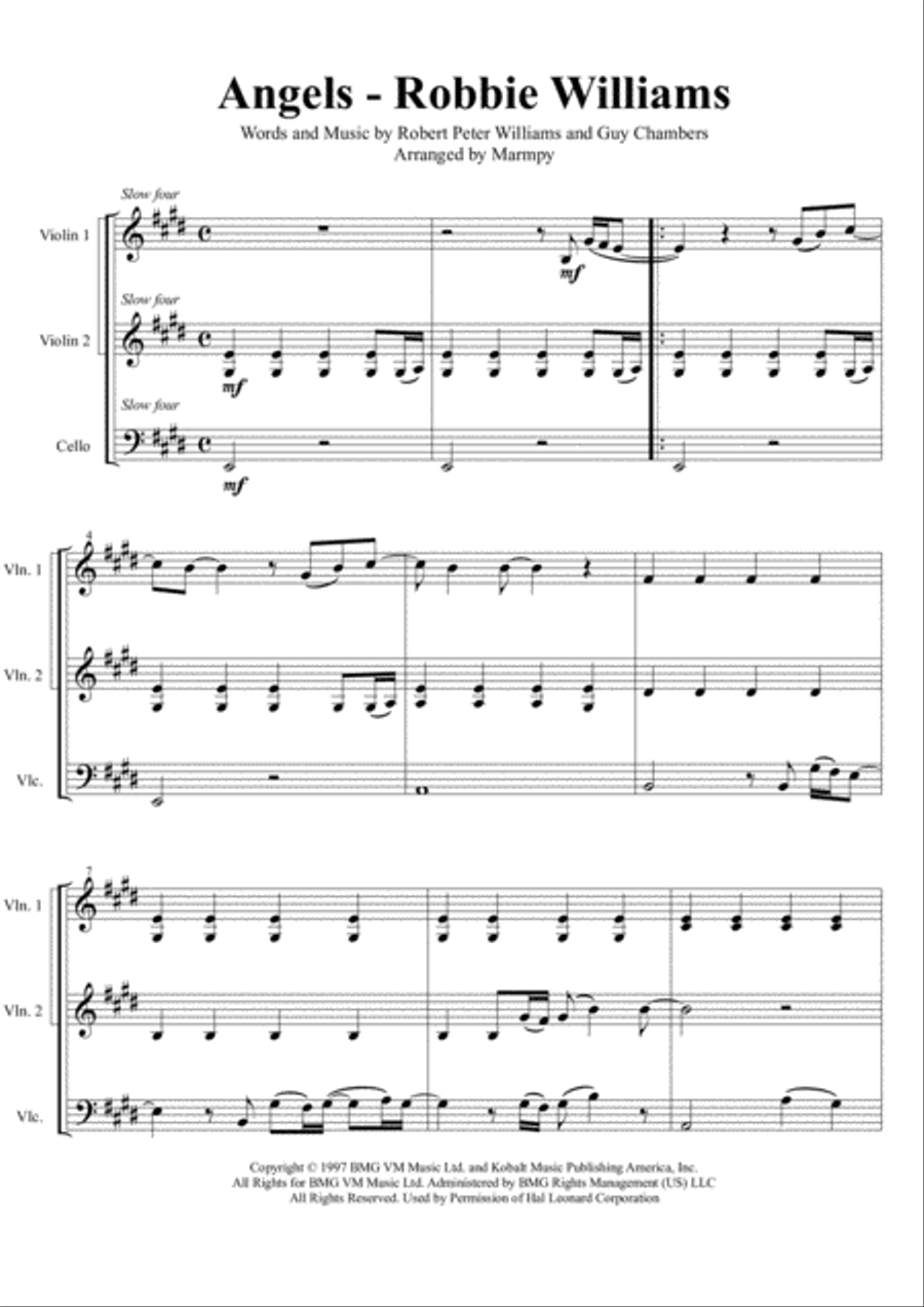 Angels Angels String Trio scores gallery preview page 1