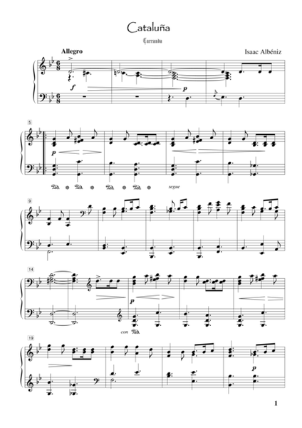 Isaac Albéniz-----Cataluna (Curranda) Op. 47 no. 2