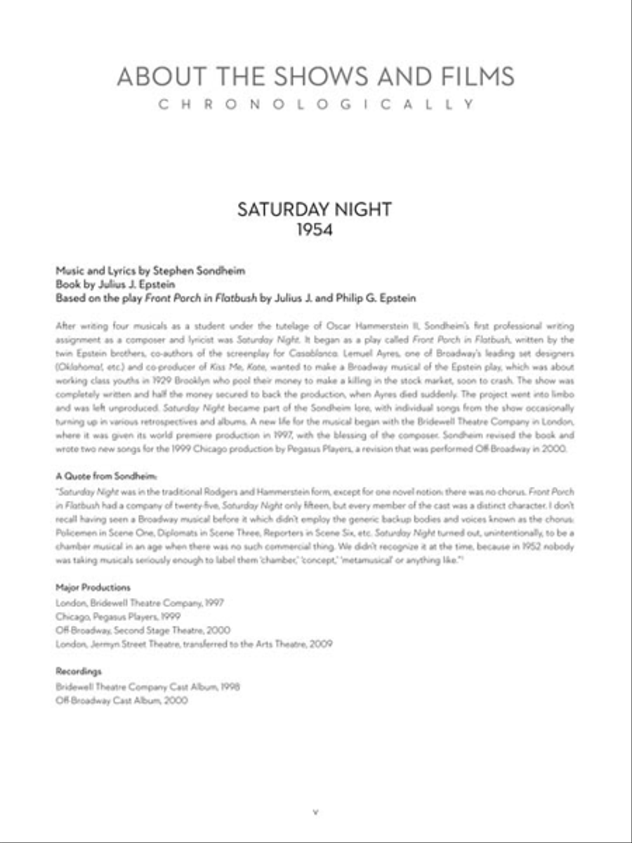 The Stephen Sondheim Collection Piano, Vocal scores gallery preview page 6