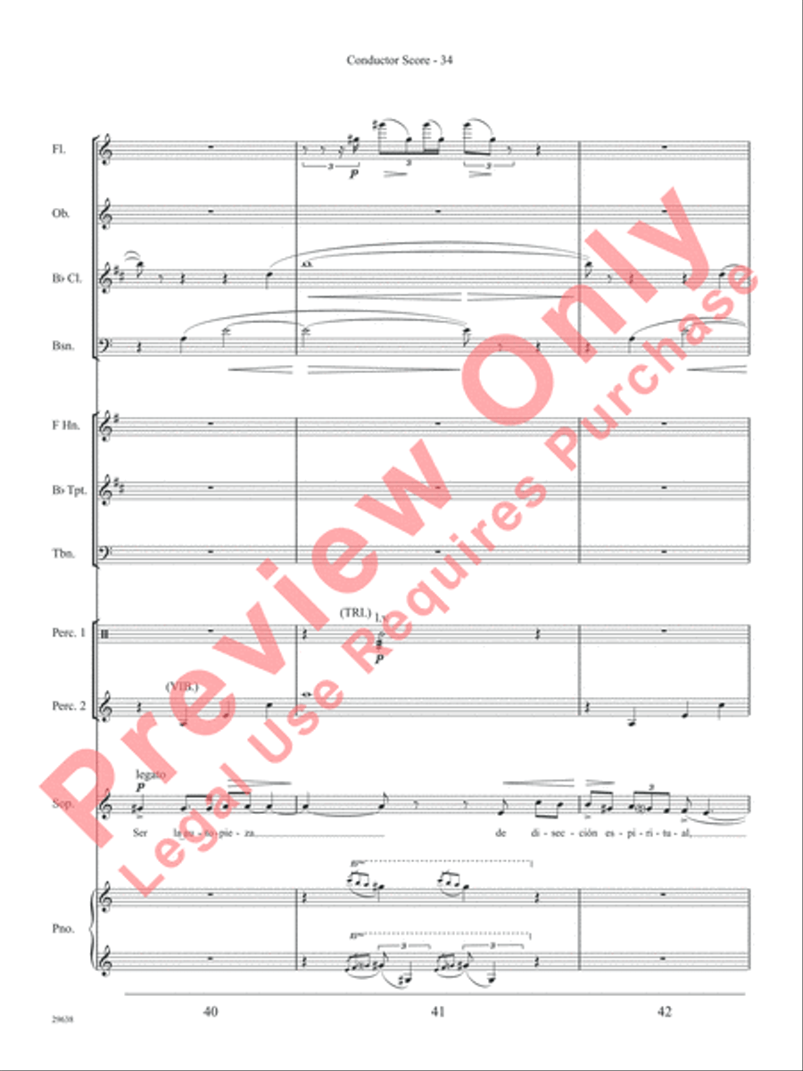 Three Spanish Songs (for Soprano and Wind Ensemble) Concert Band scores gallery preview page 39