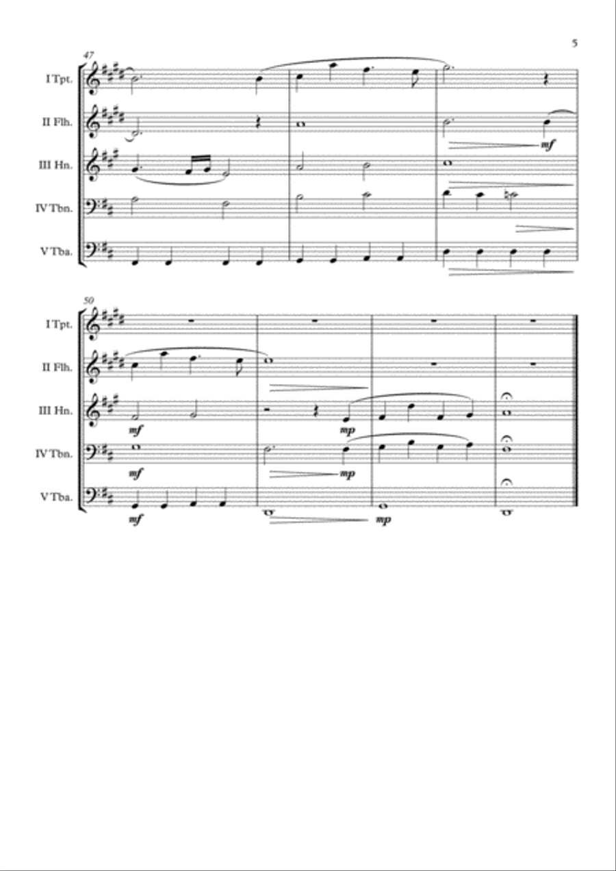 Once Upon A Time In The West from the Paramount Picture ONCE UPON A TIME IN THE WEST Brass Quintet scores gallery preview page 6