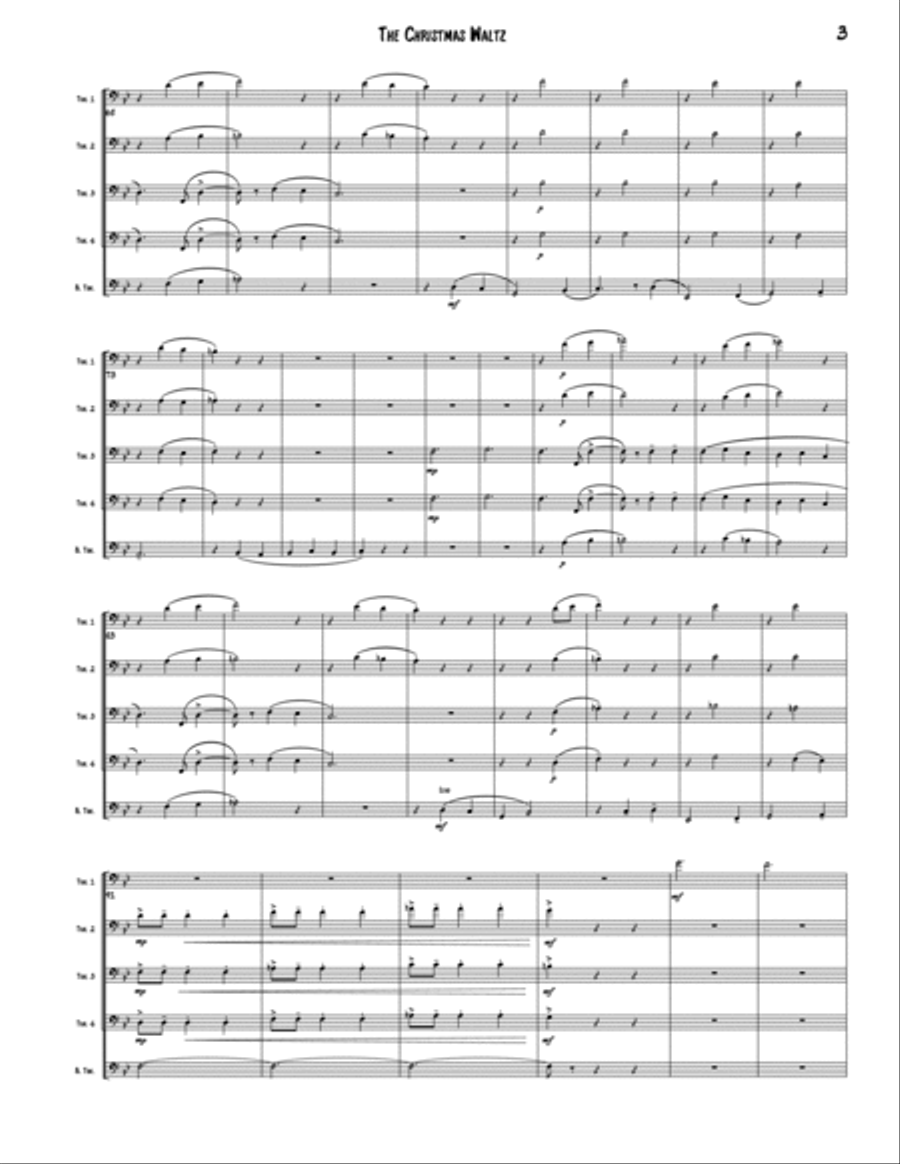 The Christmas Waltz Trombone scores gallery preview page 3