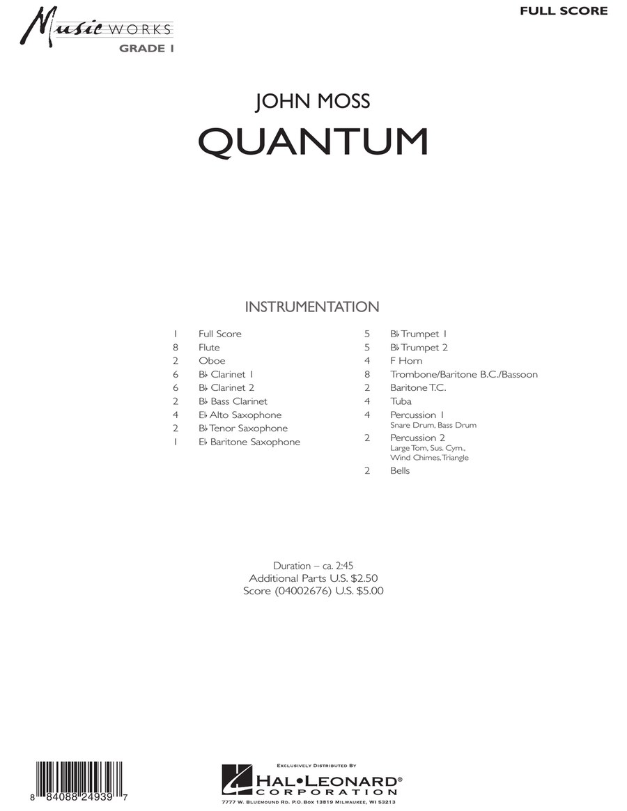 Quantum - Full Score Quantum - Full Score Concert Band scores gallery preview page 1