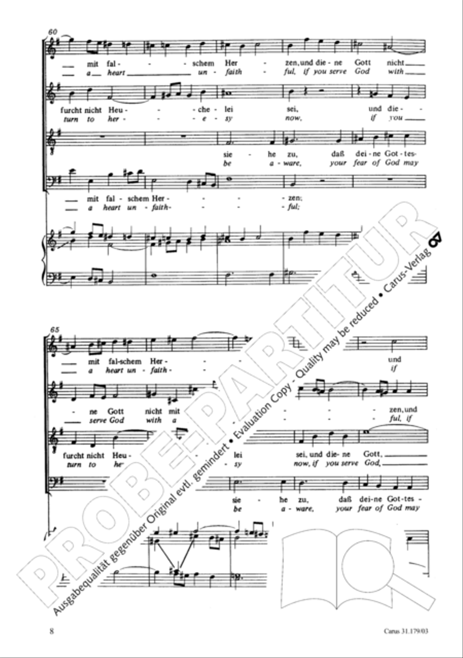 Be aware, your fear of God may turn to heresy (Siehe zu, dass deine Gottesfurcht nicht Heuchelei sei) STB scores gallery preview page 9