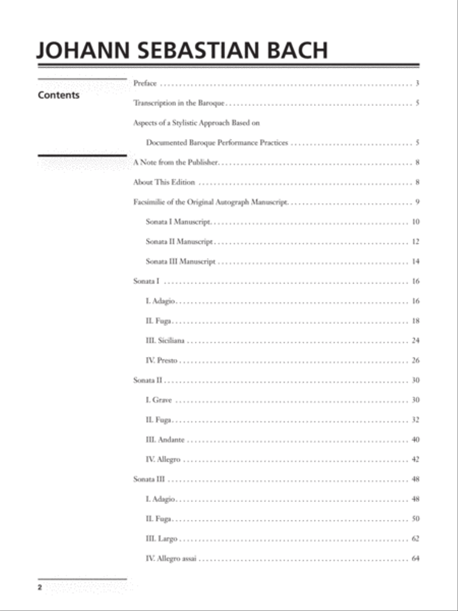 Bach -- Violin Sonatas BWV 1001, 1003, 1005 Violin scores gallery preview page 2