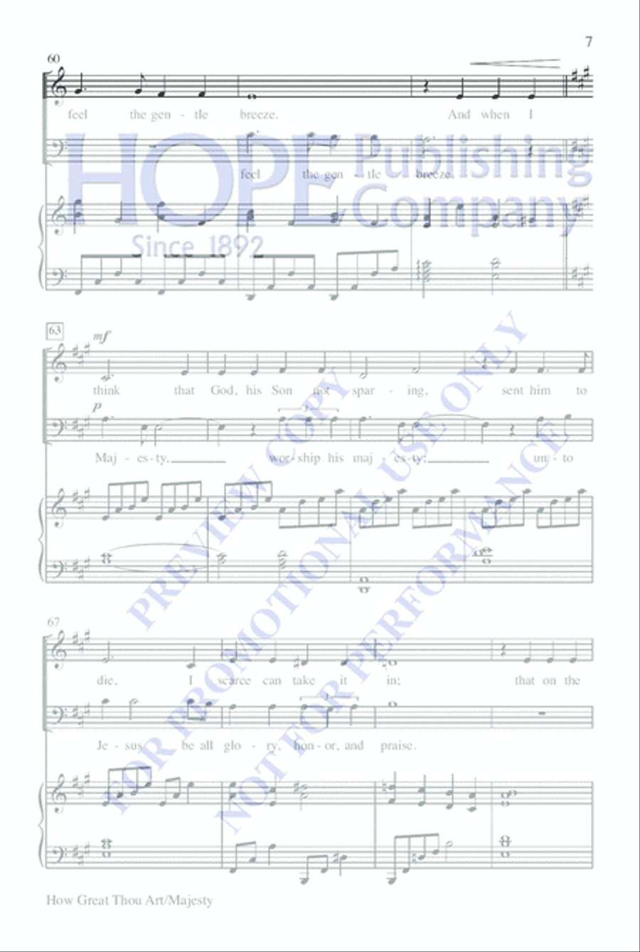 How Great Thou Art/Majesty 2-Part scores gallery preview page 7